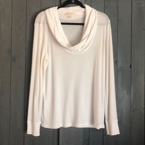 Michael Kota White Cowl Neck